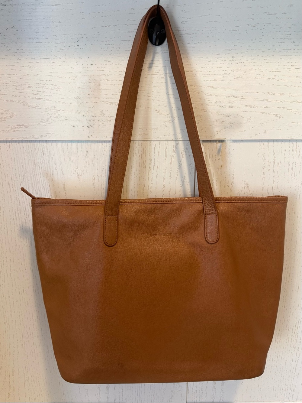 Jack Georges Everyday Cognac Leather Tote Bag